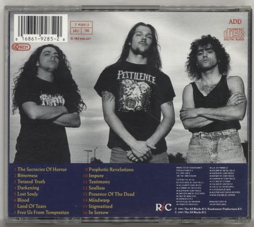 Pestilence Testimony Of The Ancients Dutch CD album (CDLP) (700849)